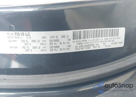 2019 Chrysler Pacifica Limited from USA, damaged, VIN 2C4RC1GG2KR667782